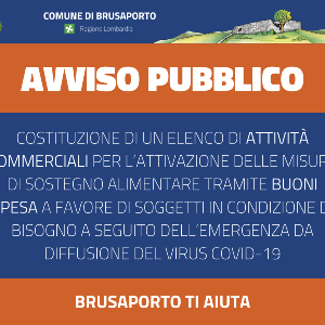 Avviso pubblico per le attività commerciali